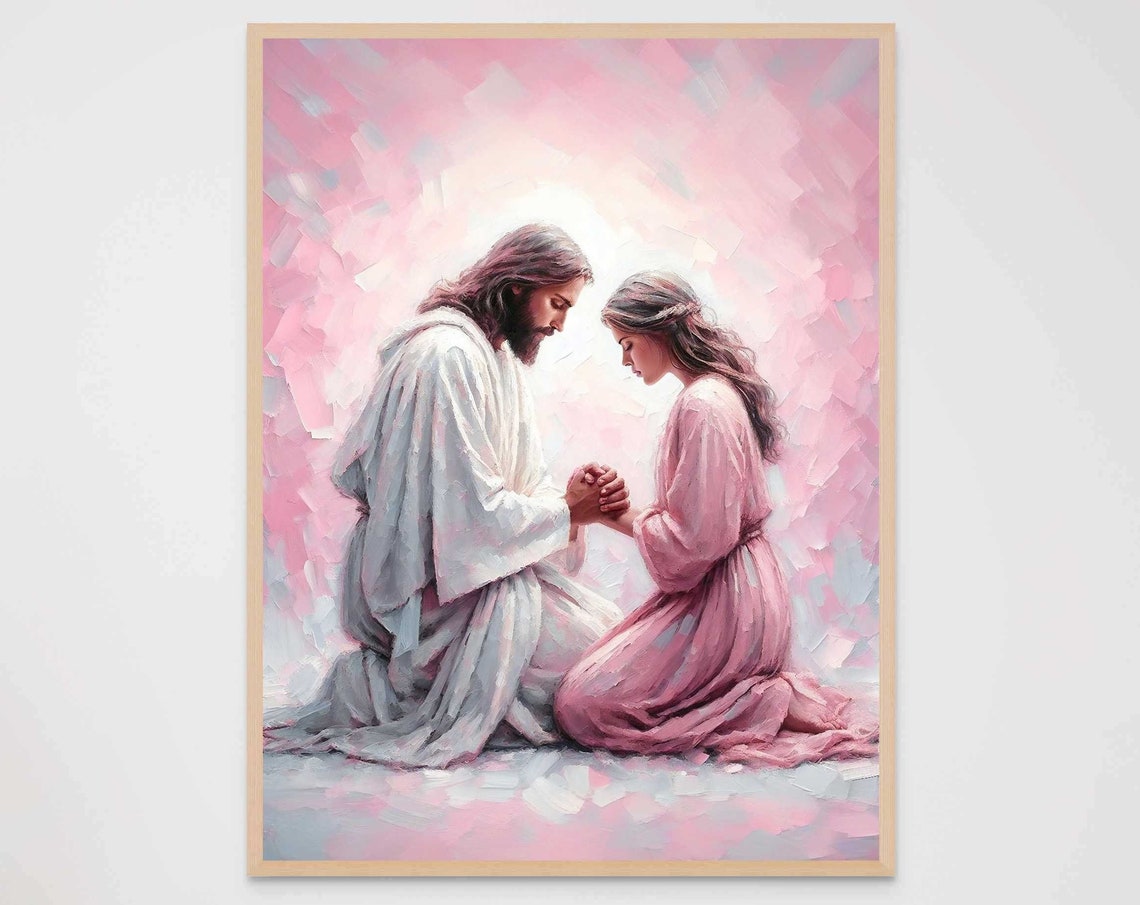 Healing Prayers Christian Art Jesus Praying With Woman Jesus And Girl Lds Art Bible Verse Wall Art Picture Of Jesus Christian Prints - Image 7