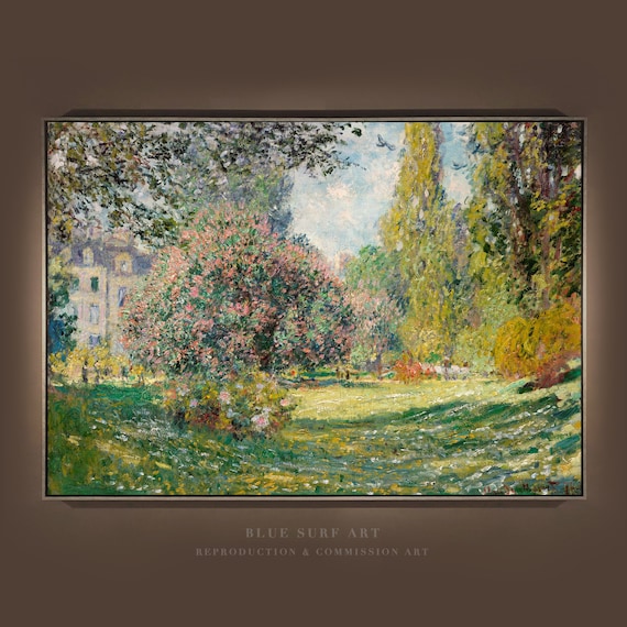 The Parc Monceau 1876 Claude Monet Reproduction Hand Painted Oil On Wall Art Gift Monet Landscape Art Gift