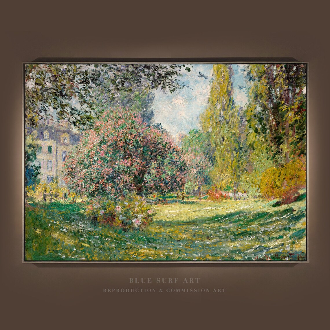 Claude Monet The Parc Monceau 1876 Paris Garden Sunlit Path Poster