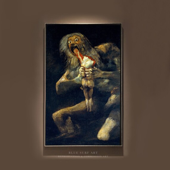 Francisco Goya Saturn Devouring His Son Dark Masterpiece Poster