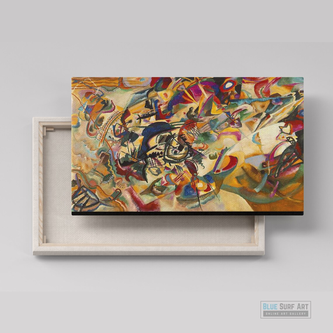 Wassily Kandinsky Colorful Swirling Abstract Art Reproduction Poster