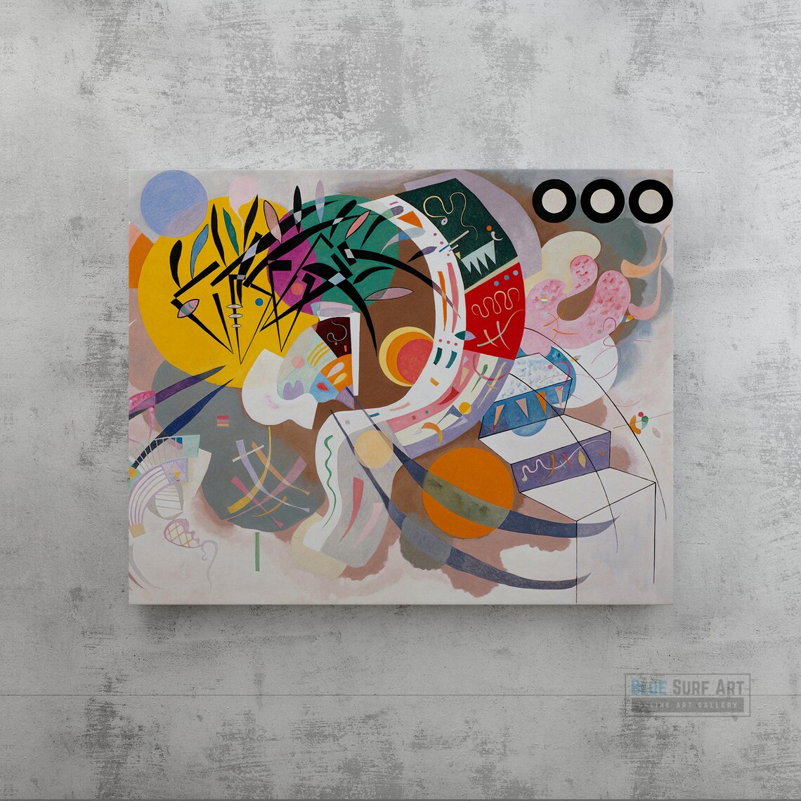 Wassily Kandinsky Yellow Sun Green Arch Colorful Abstract Poster