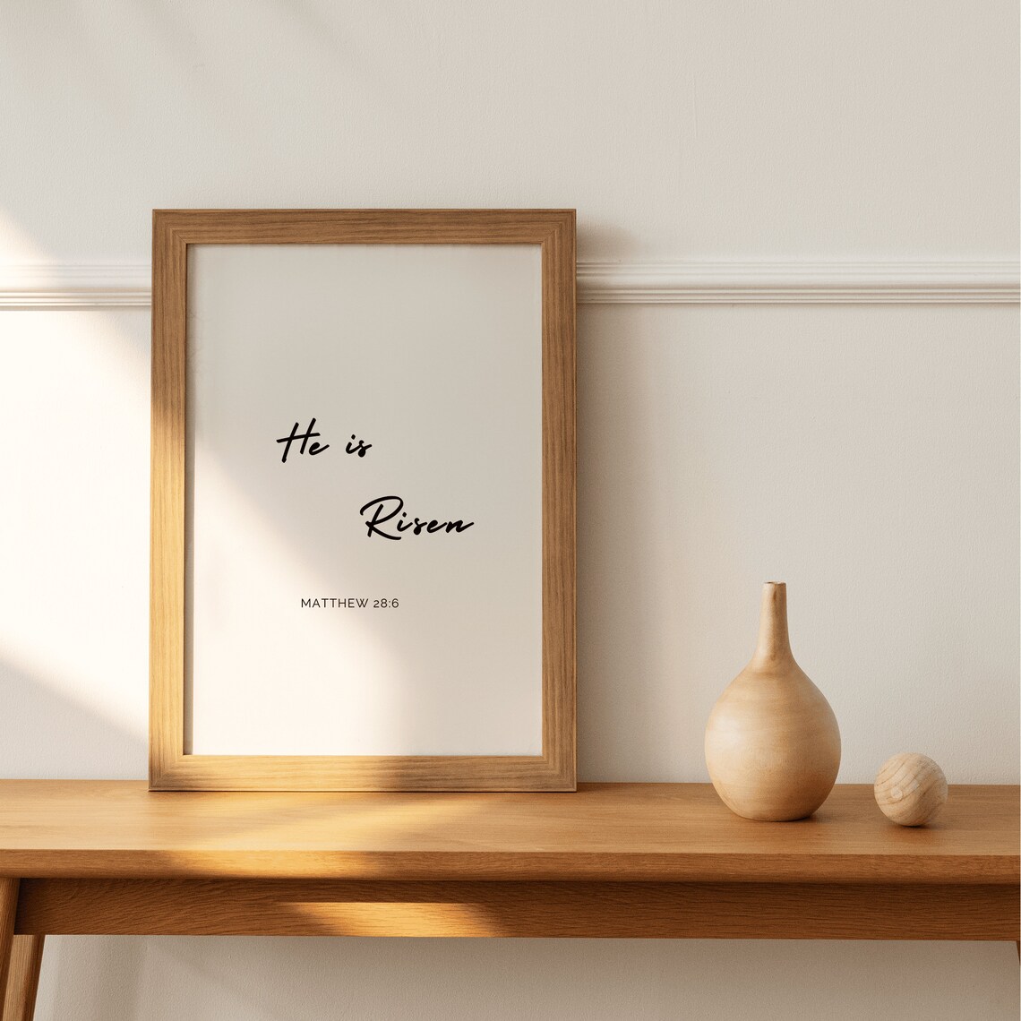 Matthew 286 He Is Risen Christian Easter Art Print