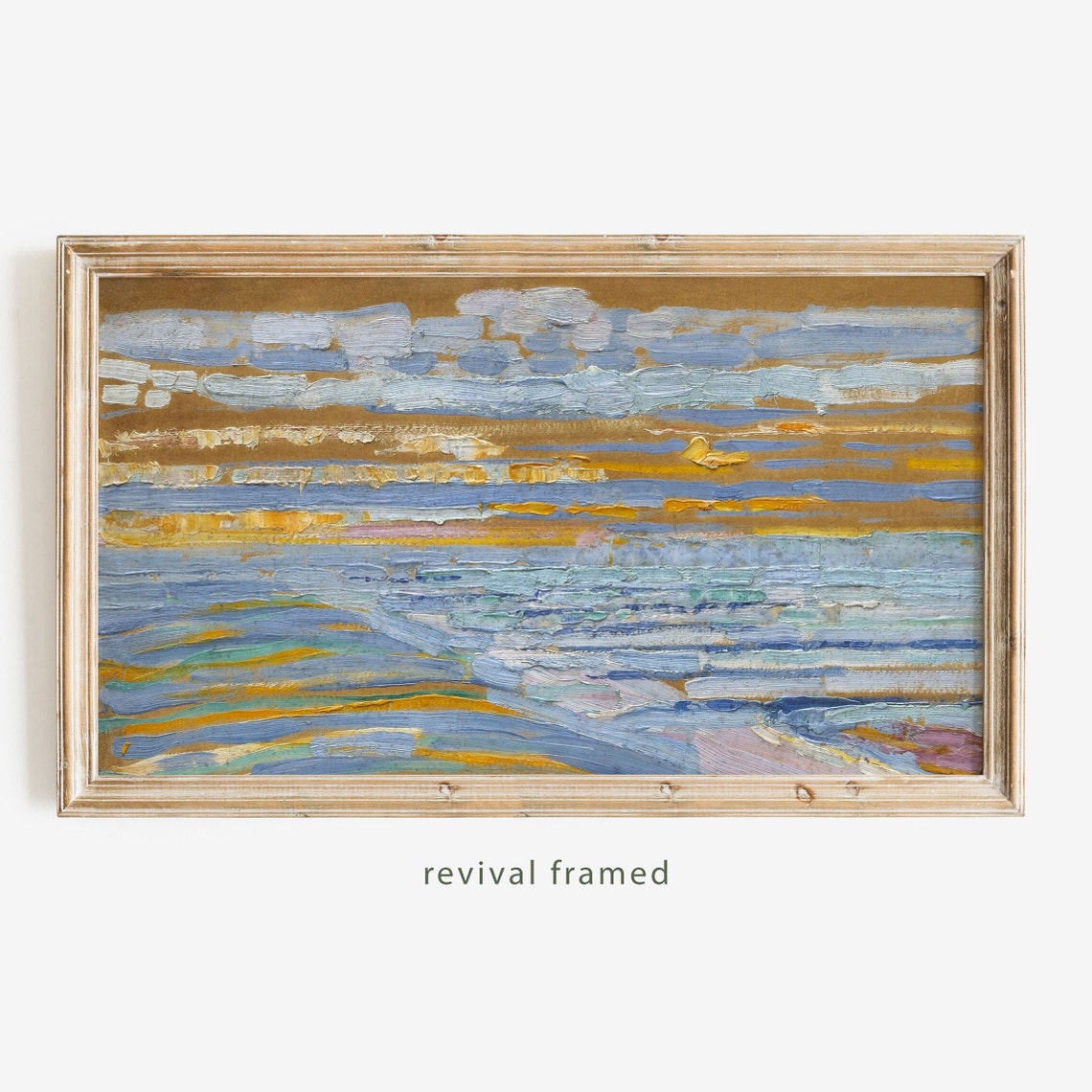 Purple Mountains and Golden Fields Watercolor Landscape Poster