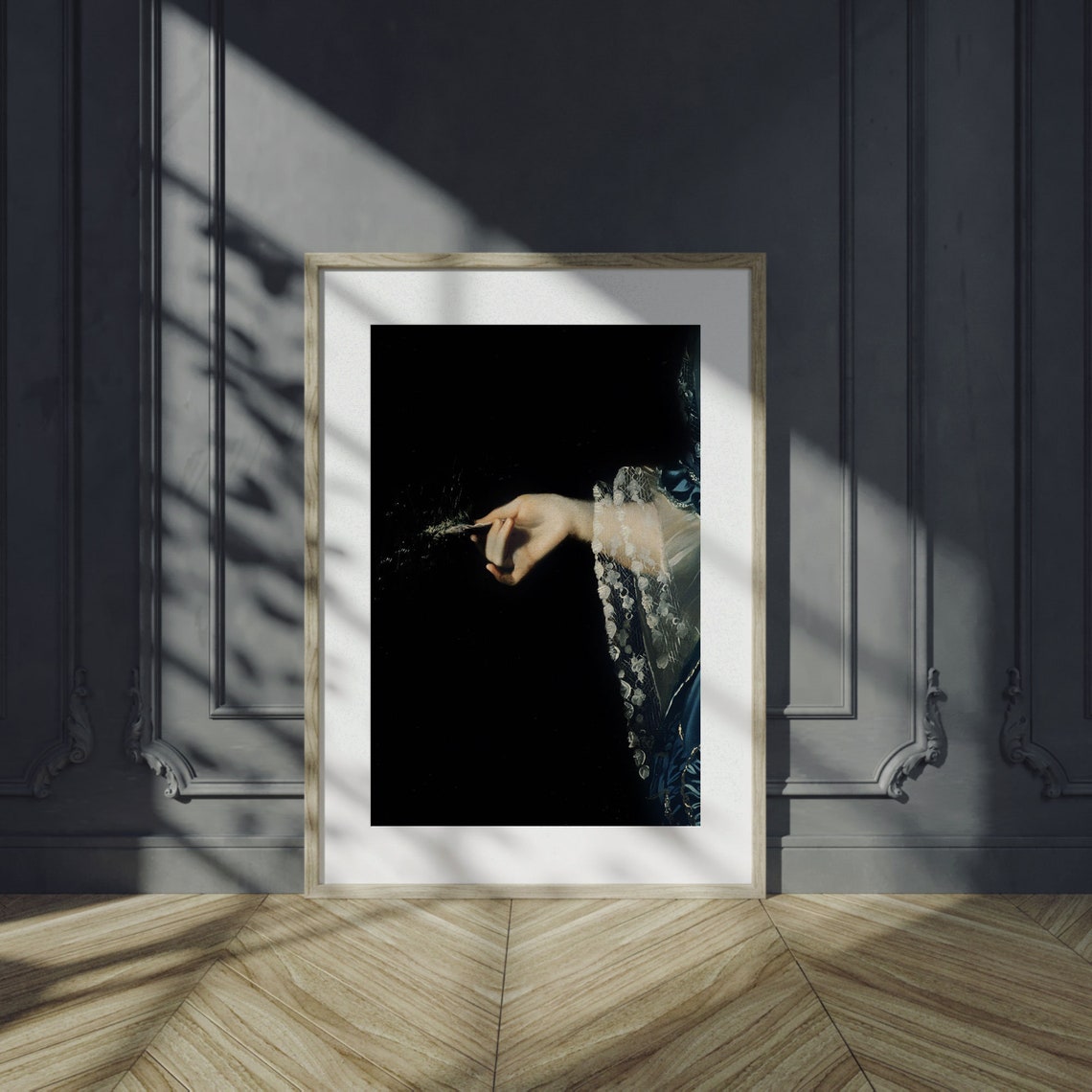 Dark Academia Wall Art Antique Oil Painting Artwork Woman Vintage Fashion Fine Art Print Instant Moody Portrait - Image 2