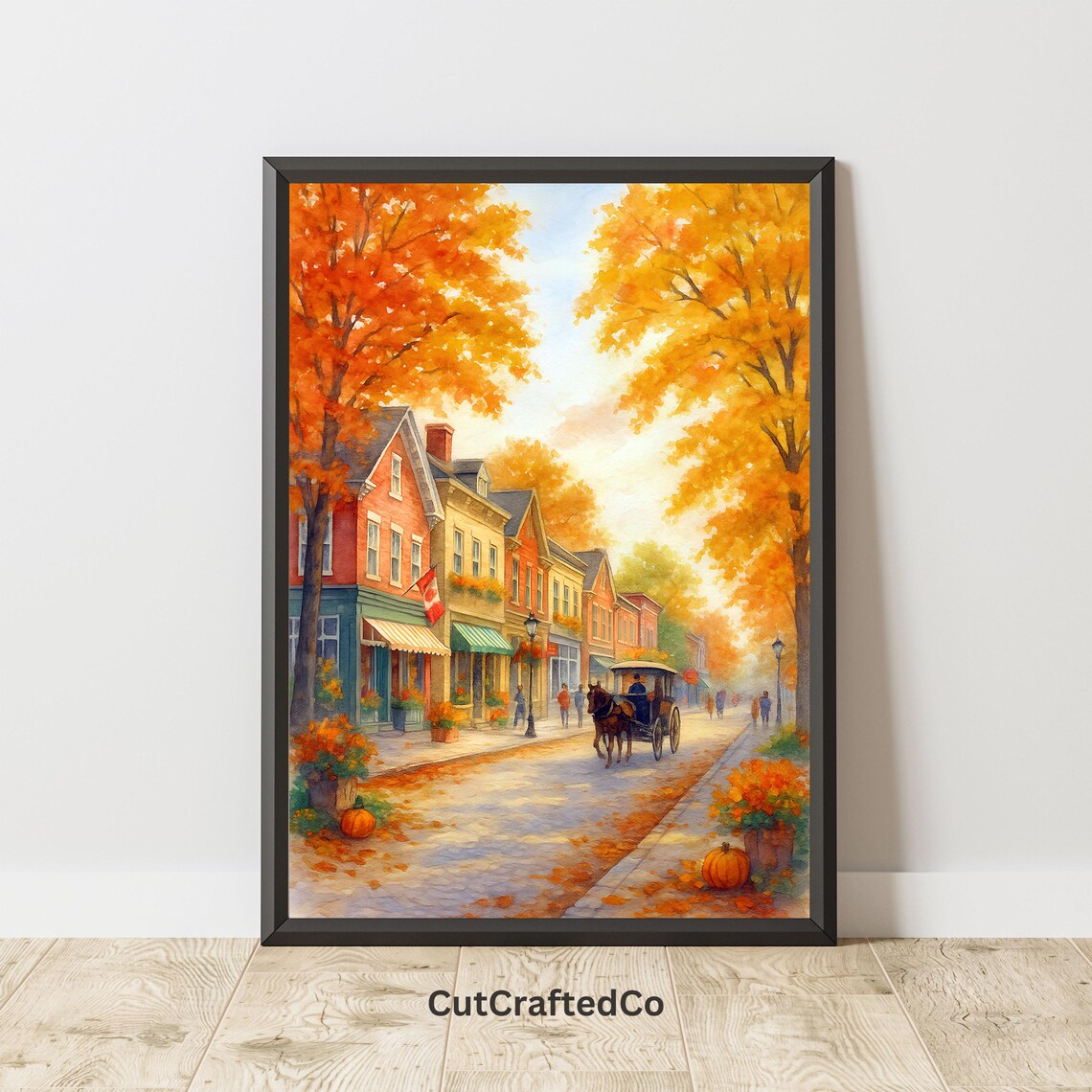 Niagara-on-the-Lake Watercolor Art Print, Ontario Fall