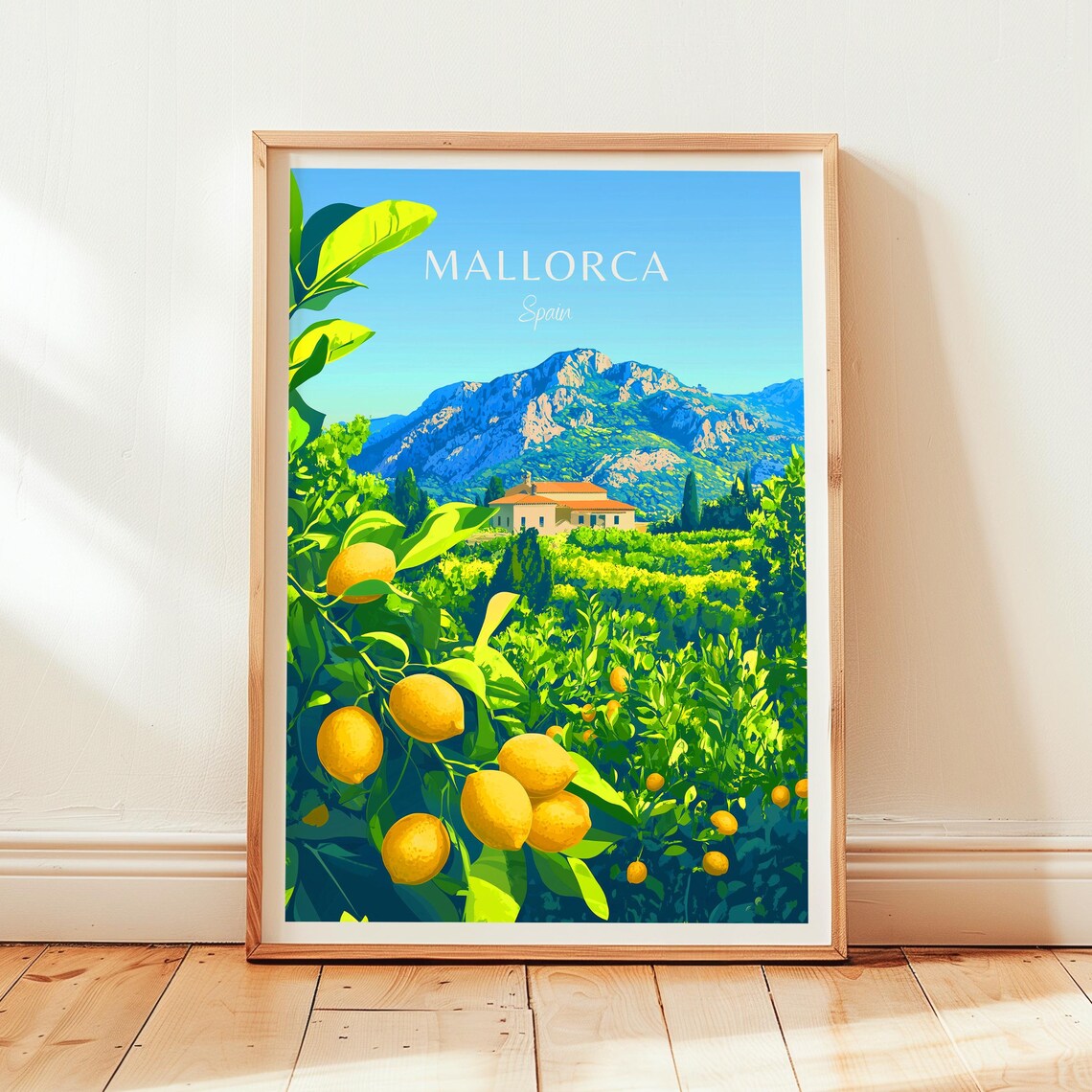 Mallorca Spain Lemon Grove Villa Mountain Retreat View Poster