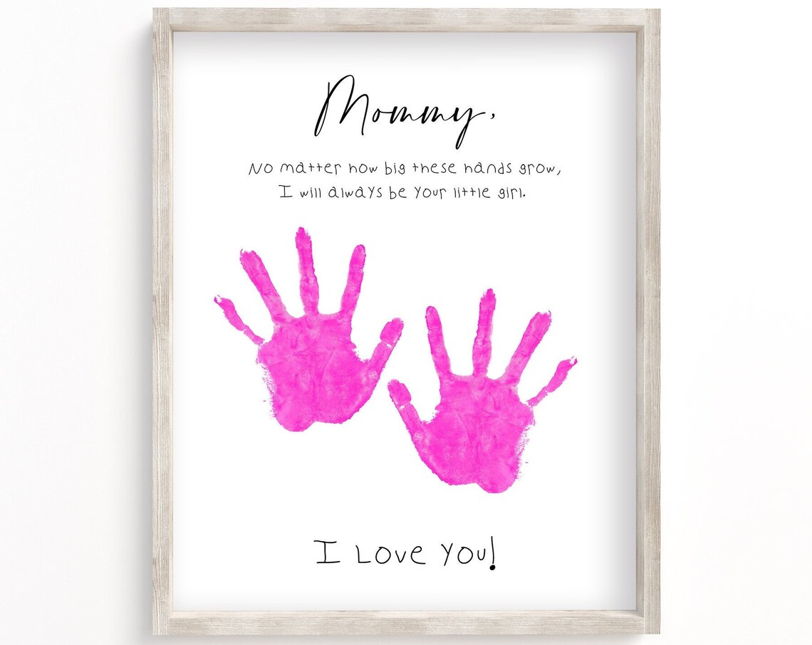Handprint Craft Art For Mommy, Personalized Keepsake