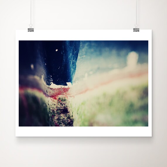 Abstract Boat Hull Close Up Nautical Moody Photography Print