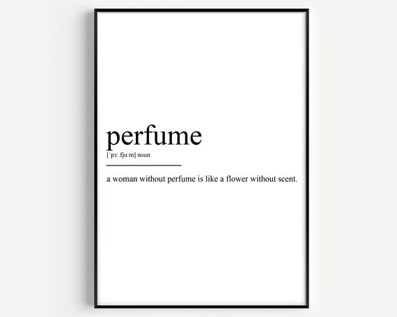 Perfume Definition Art Print