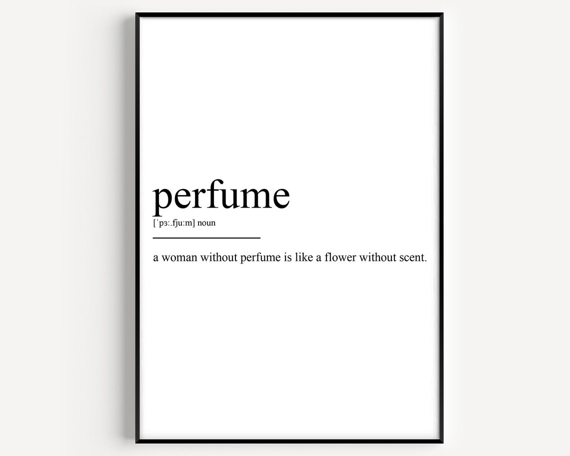 Perfume Definition Art Print