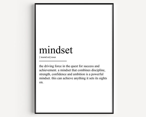 Mindset Definition Art Print