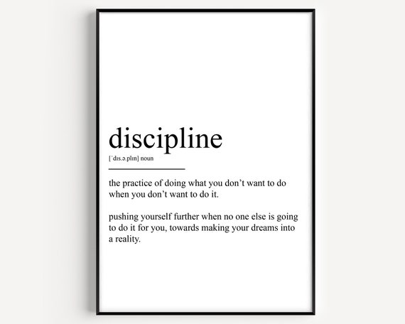 Discipline Definition Art Print