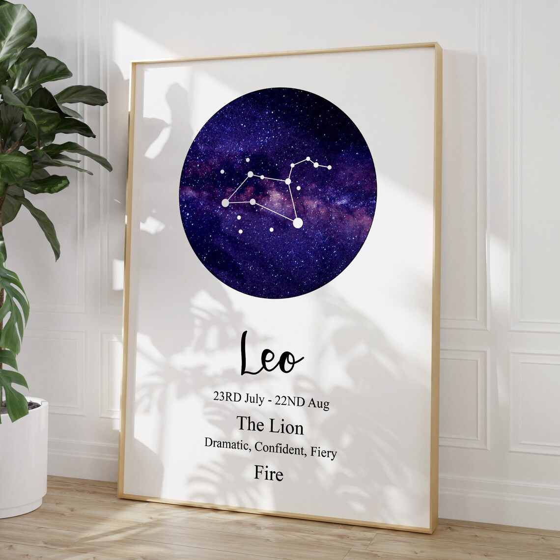 Leo Zodiac Astrology Constellation Art Print