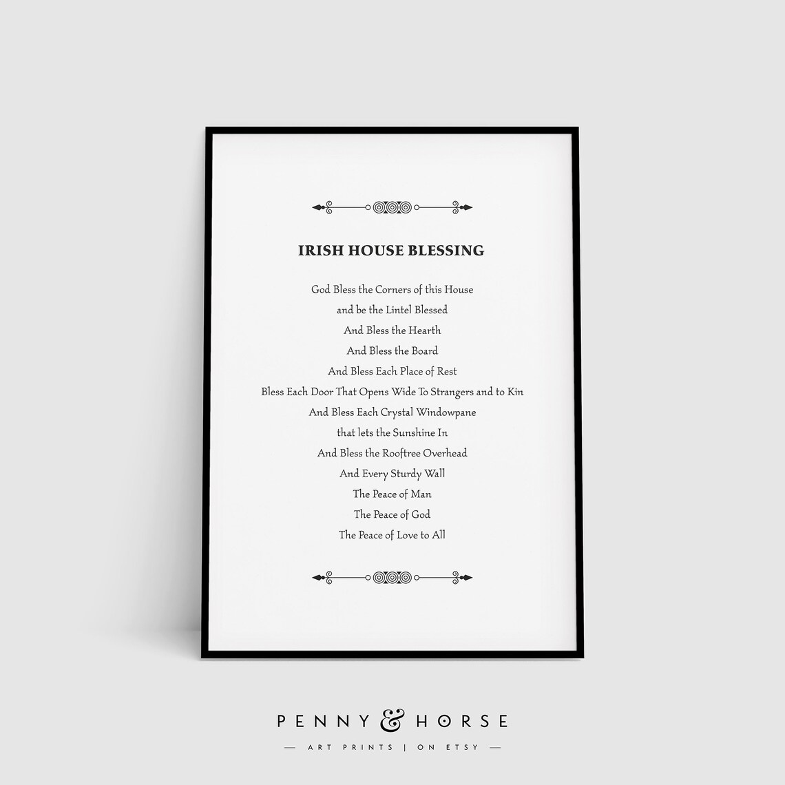 Irish House Blessing Bless This House Quote Print