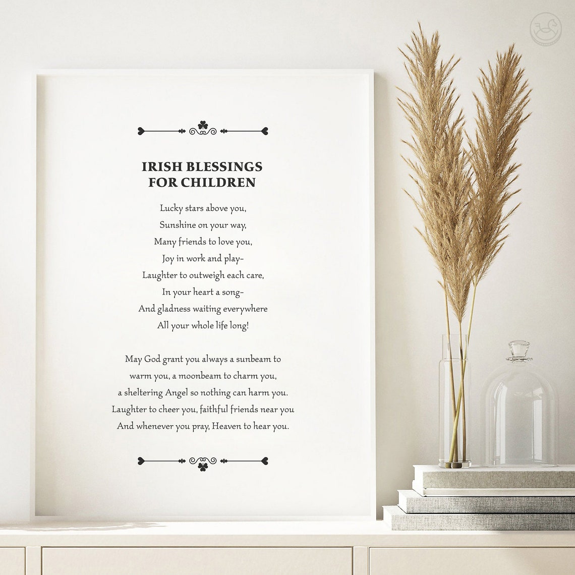 Irish Blessings For Children Poem Nursery Vintage Typography Poster - Image 2