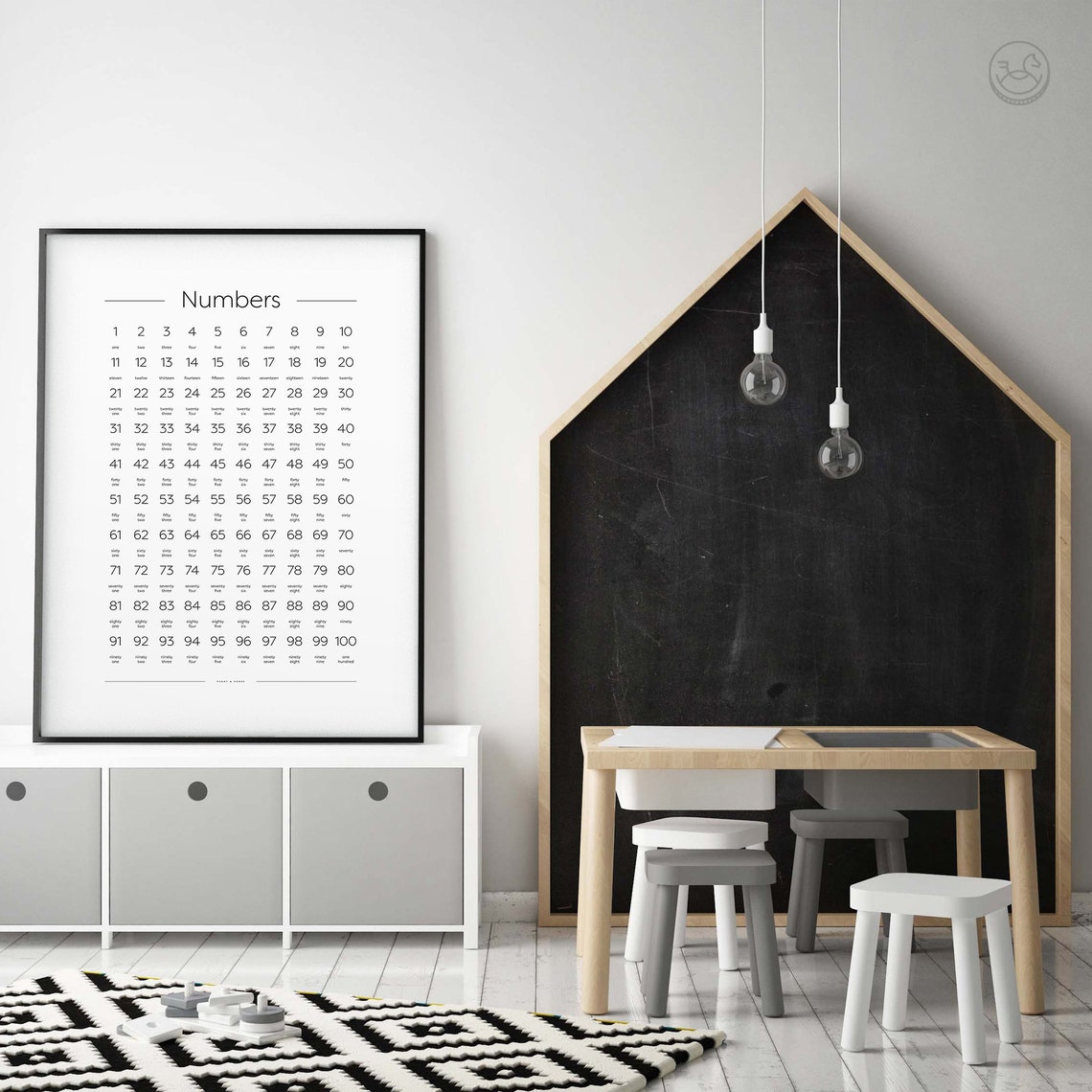 1 100 Numbers Chart Count To 100 Numbers Counting Chart Classroom Teacher Aid Kids Wall Art Homeschool Reference Poster - Image 2