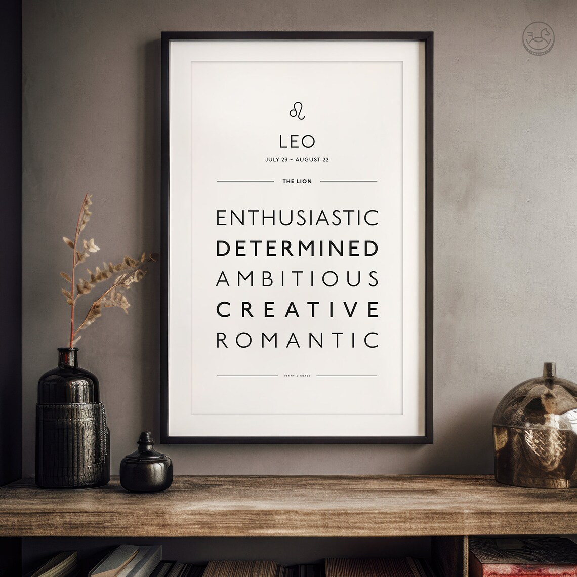 Leo Zodiac Traits Poster July August Dates Lion Star Sign Home Decor - Image 2