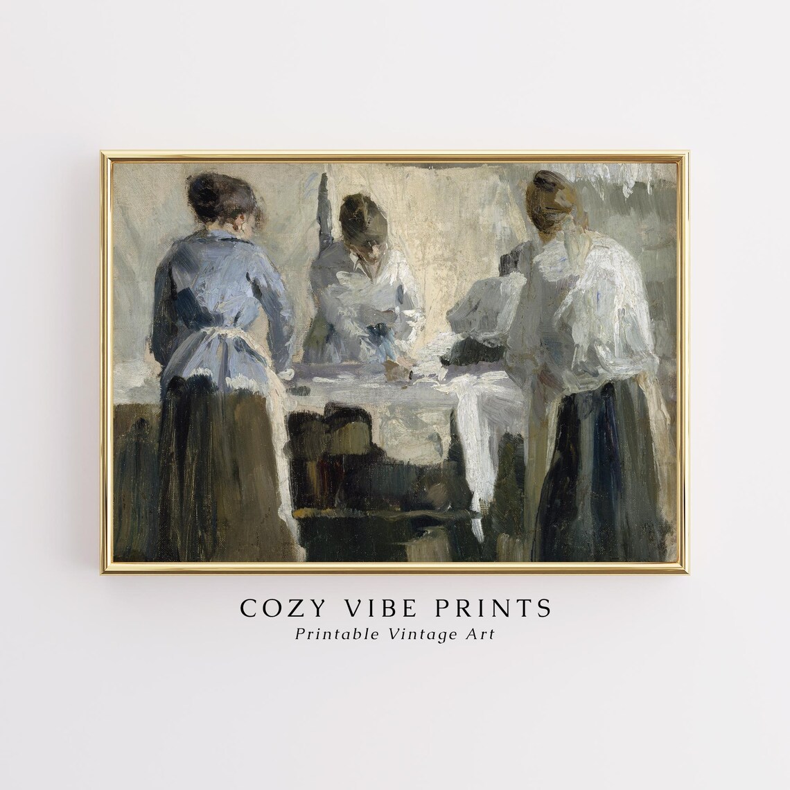 French Women Ironing Vintage Laundress Art Print - Image 2