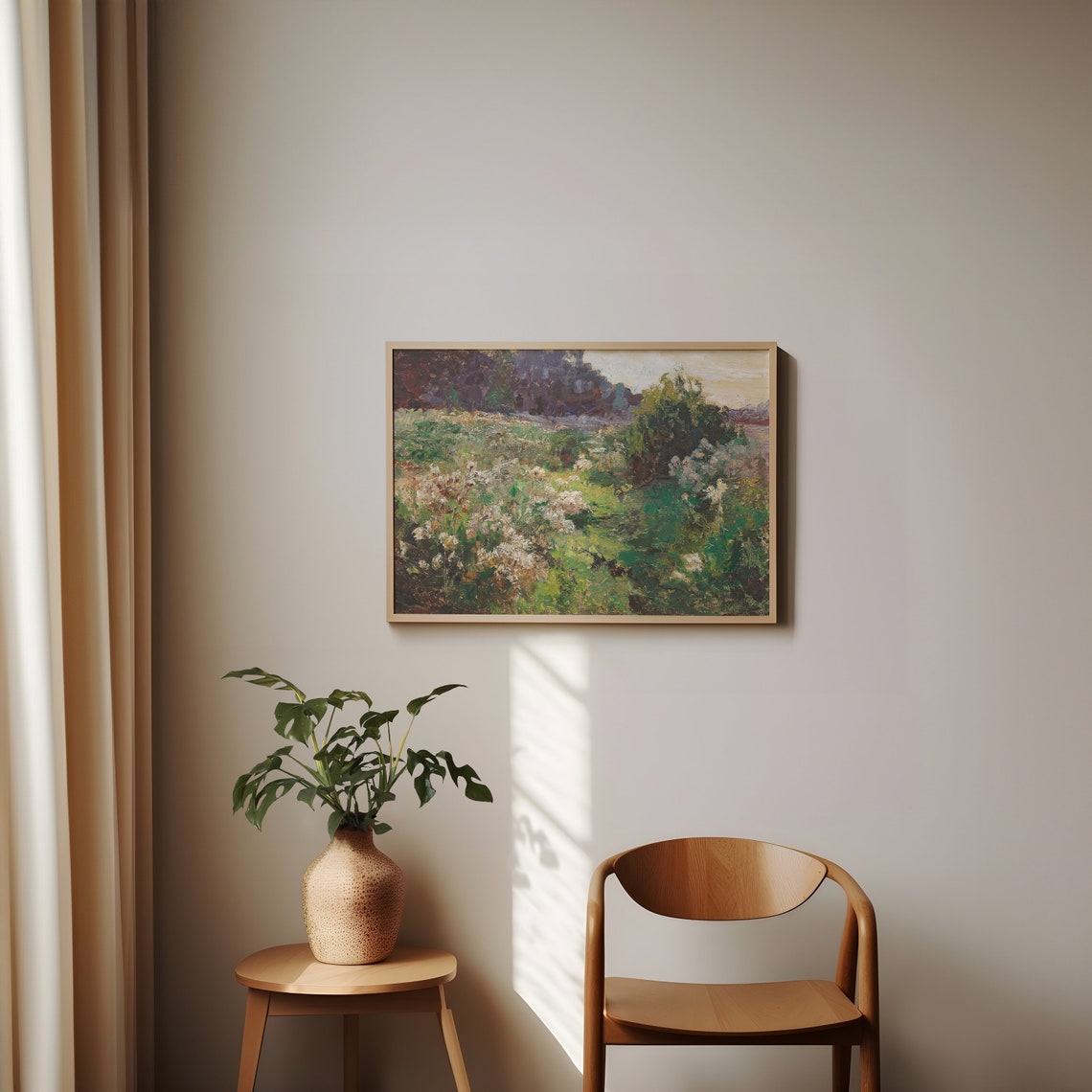 Blooming Spring Meadow Wildflowers Vintage Impressionist Poster - Image 4