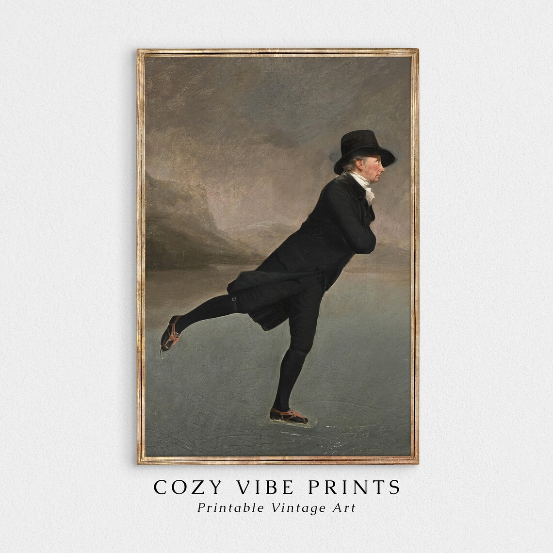 The Skating Minister Henry Raeburn Winter Gentleman Ice Skater Poster