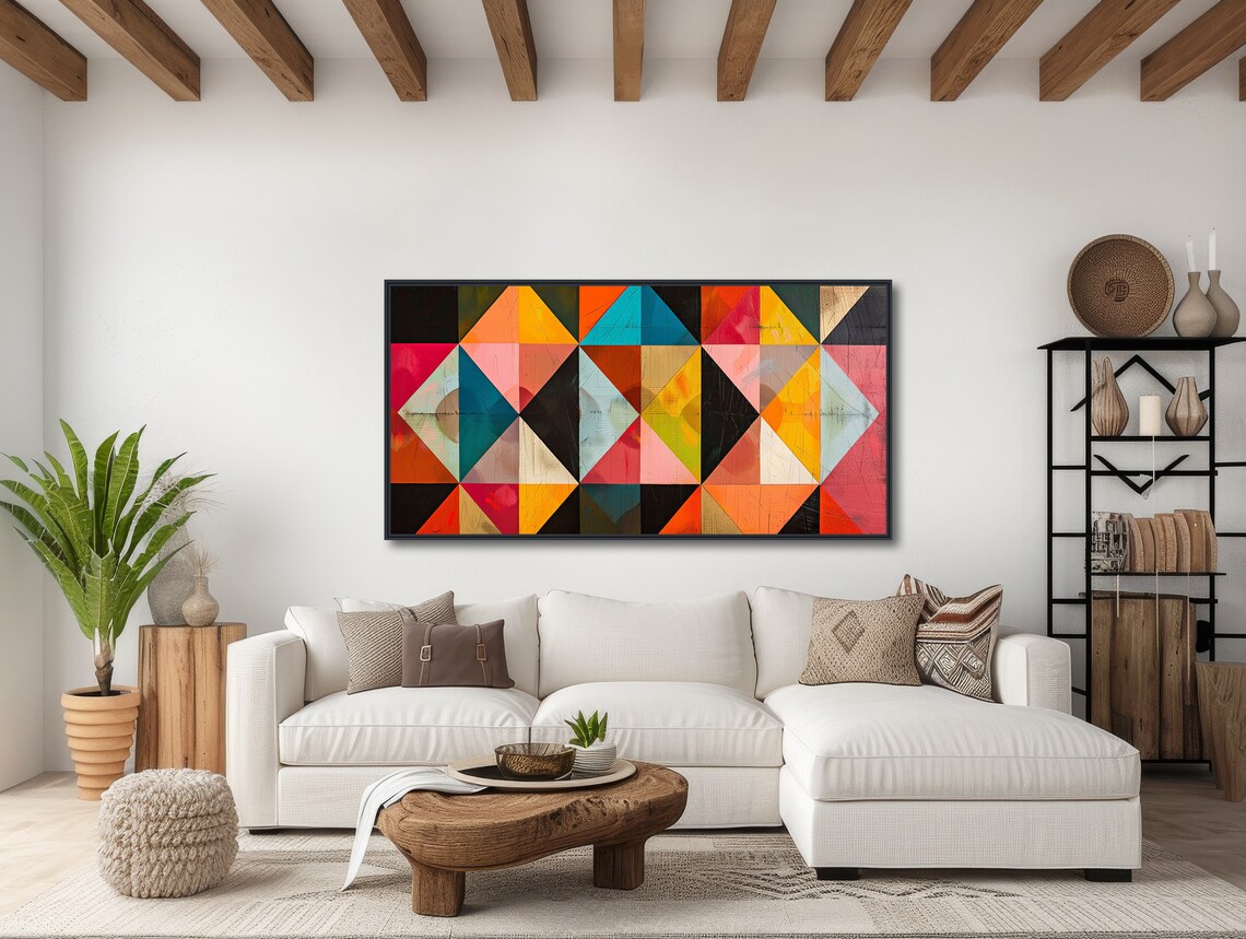 Southwestern Abstract Painting, Mid-Century Modern Art Print - Image 3