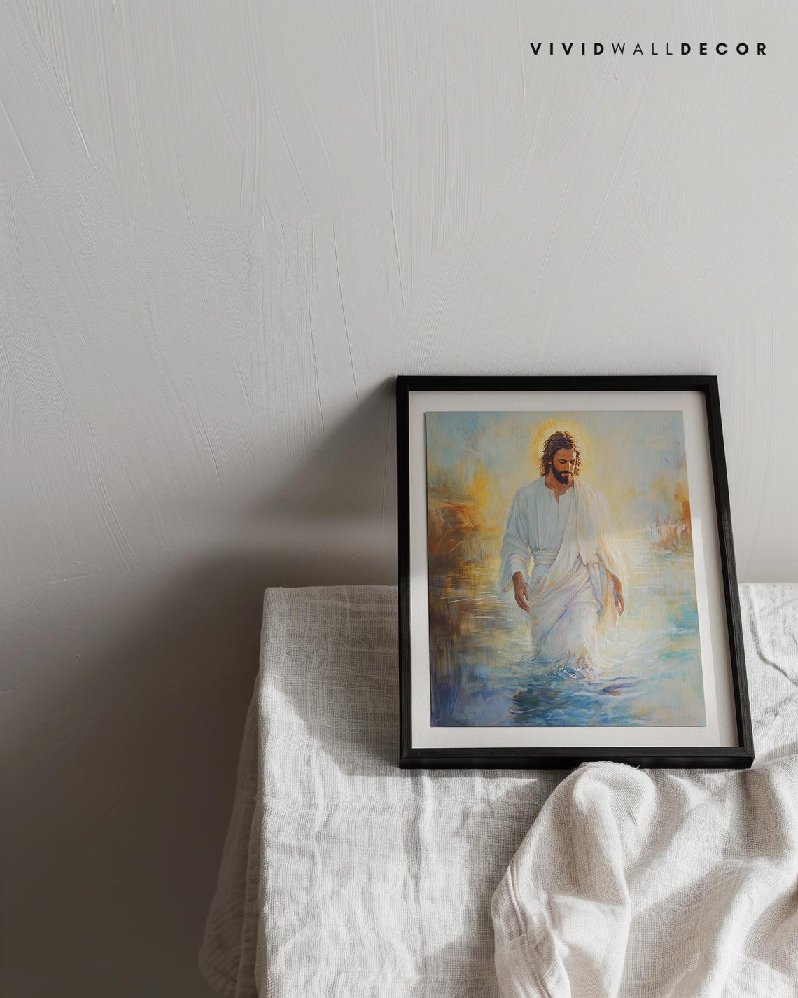 The Light Of Salvation Art Print Jesus Walking On Water Christian Wall Art Inspirational Faith Decor Christian Art Jesus Portrait Christ Lds - Image 2