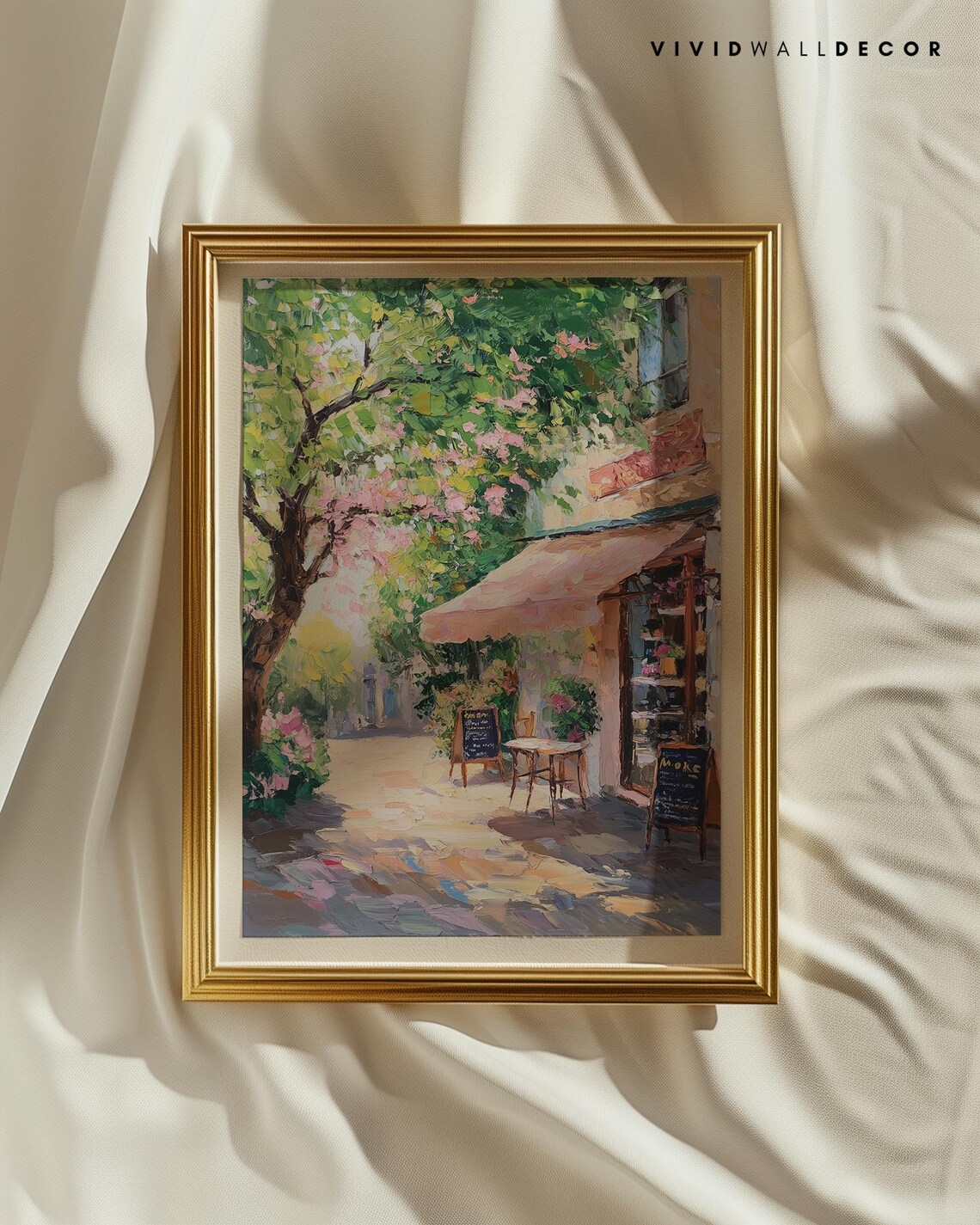 Impressionist Cafe Scene, Vintage Coffee Shop Poster - Image 2