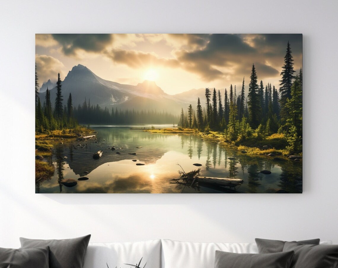 Canadian Nature Landscape Mountains Art Print