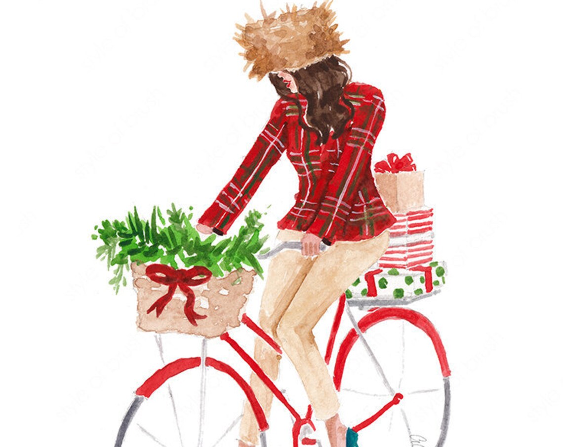 Christmas Fashion Illustration Holiday Art Print