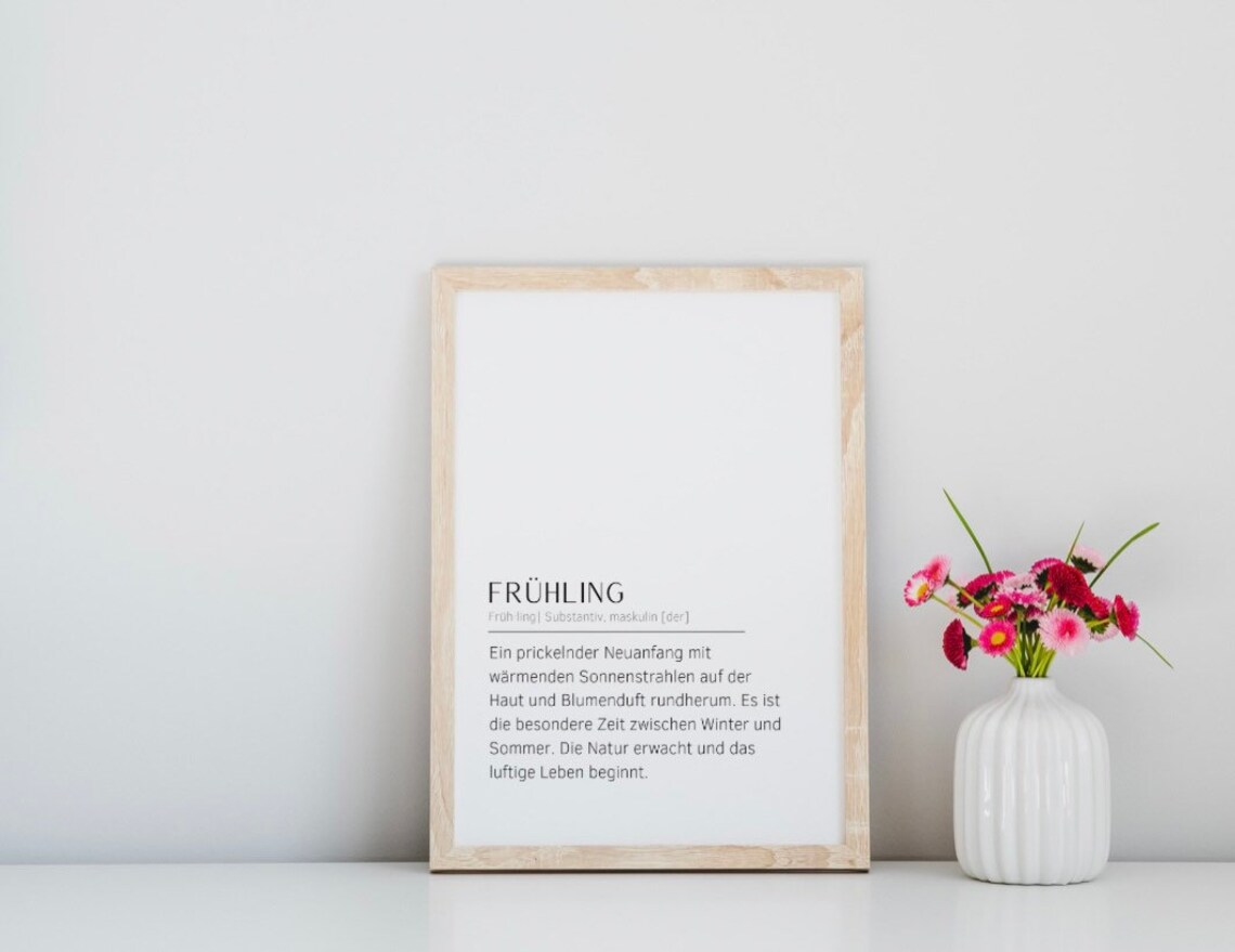 Spring Definition Poster, Seasonal Wall Art Print - Image 4