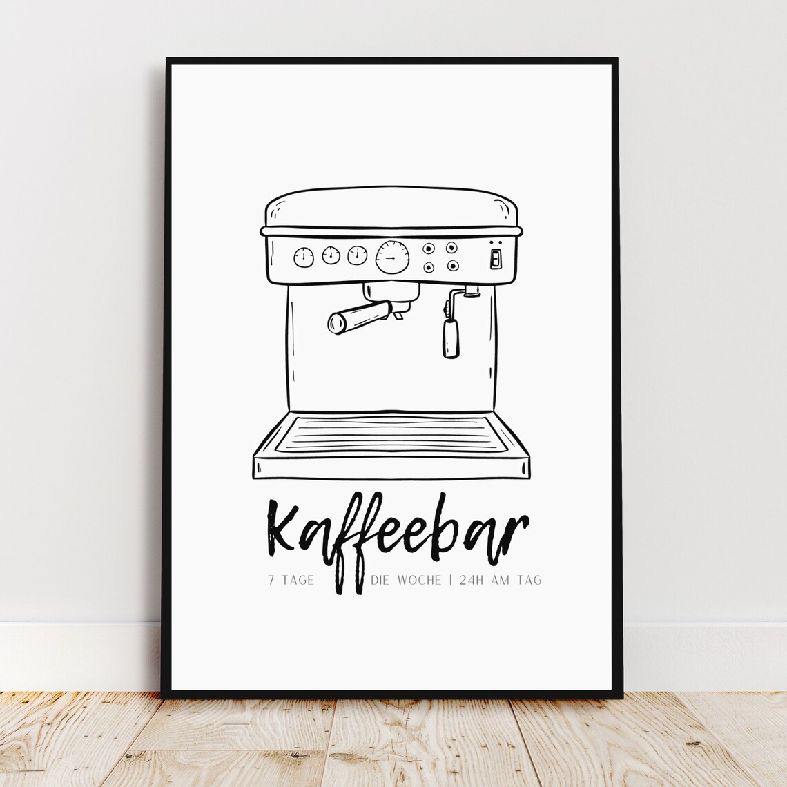 Coffee Art Kitchen Decor, Funny Foodie Poster