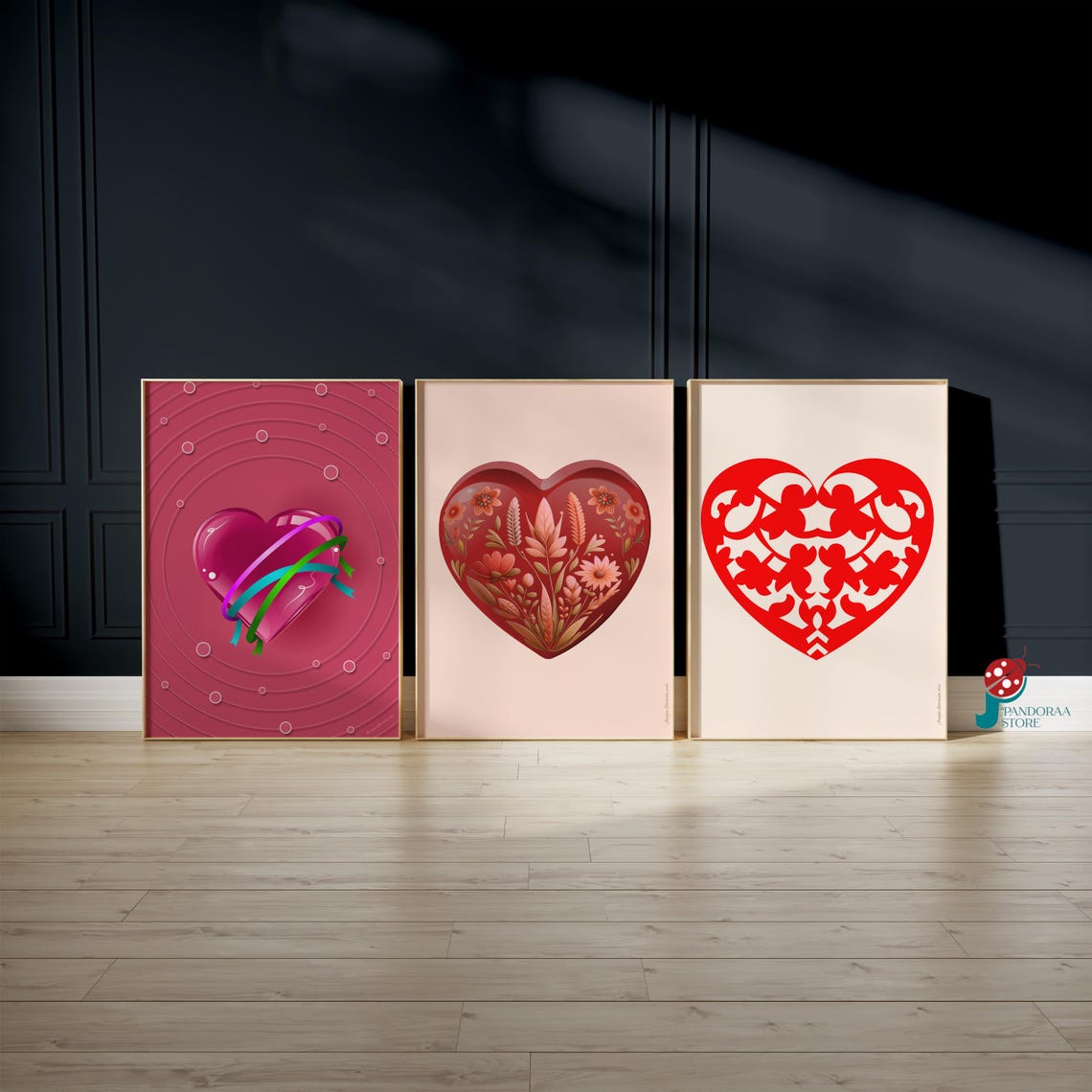 Valentine's Day 20 Print Romantic Heart Bundle Instant Art Gift Set - Image 2