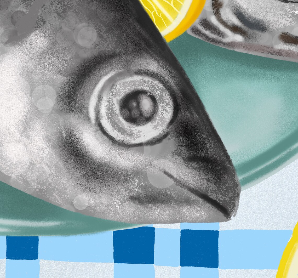Seafood Fish Restaurant Decor, Modern Art - Image 2