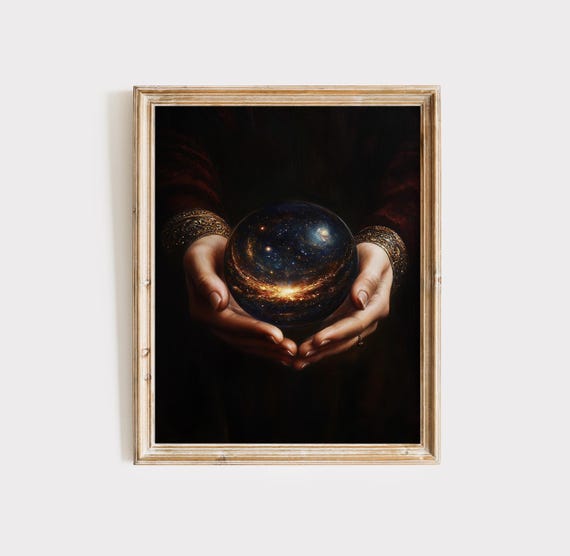 Crystal Ball Witch Fortune Teller Art Print