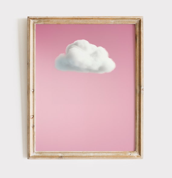 Moody Celestial Print Large Cloud Painting Cloud Wall Decor Sky Gift Minimalist Wall Art Surreal Cloud Poster Moody Living Room Decor