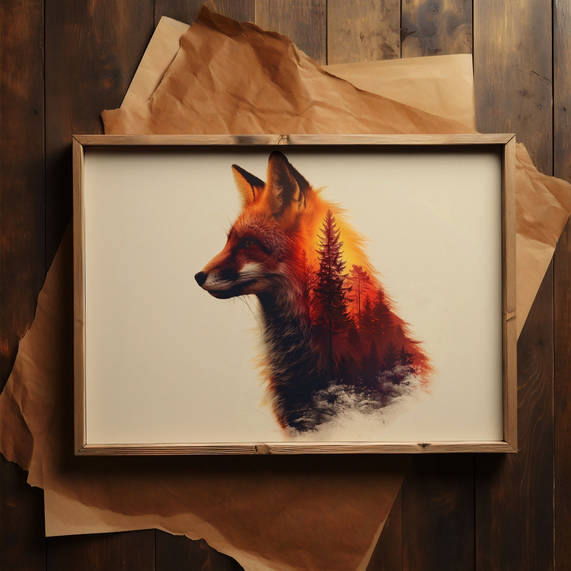 Woodland Creatures Fox Fox Wall Decor Fox Print Fox Gift Animal Nursery Wall Decor Forest Animal Fox Instant - Image 2