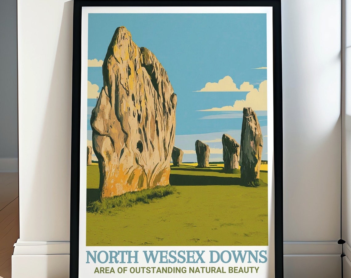 North Wessex Downs Avebury Ancient Standing Stones Circle Poster