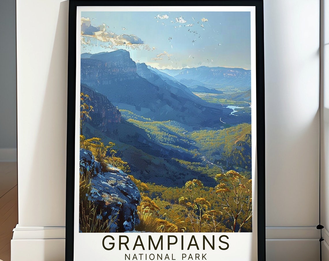 Grampians National Park Mountain Valley Vista Panorama Poster