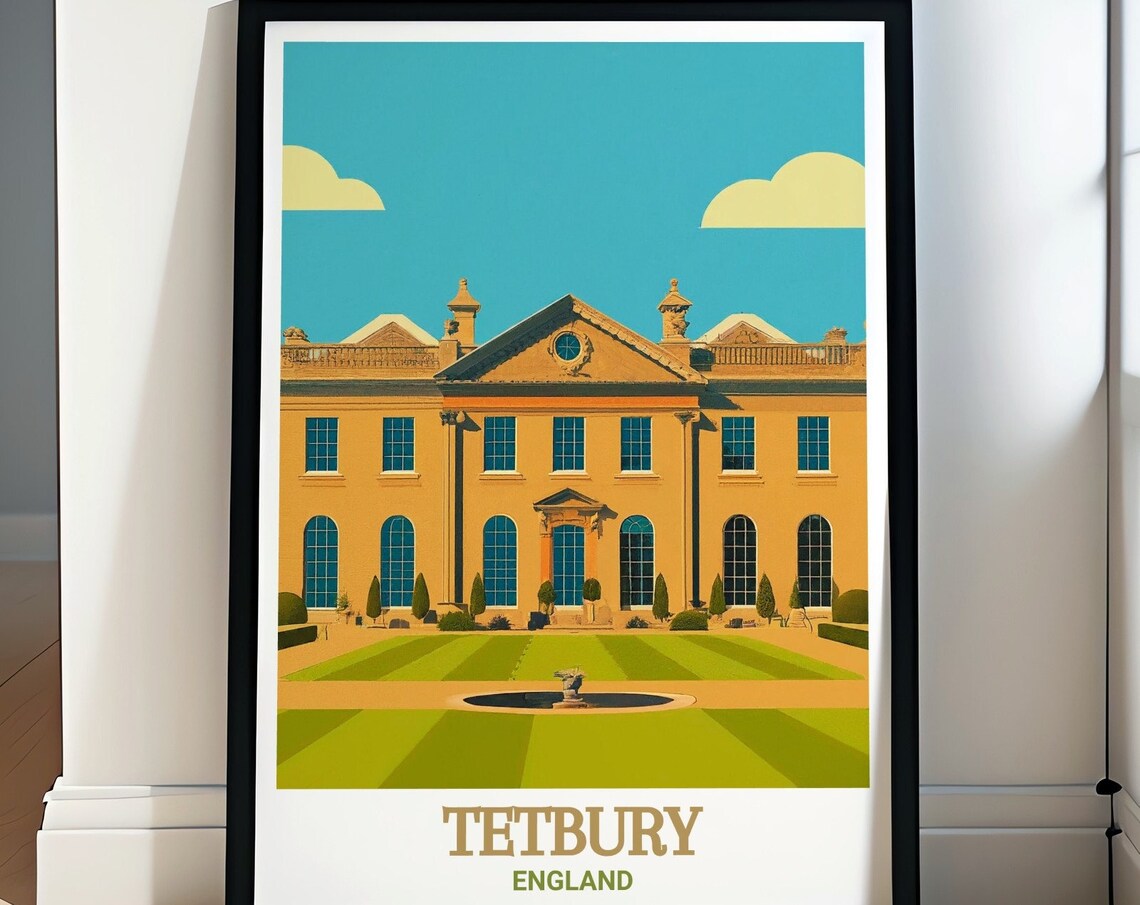 Tetbury England Cotswolds Manor House Formal Garden View Poster