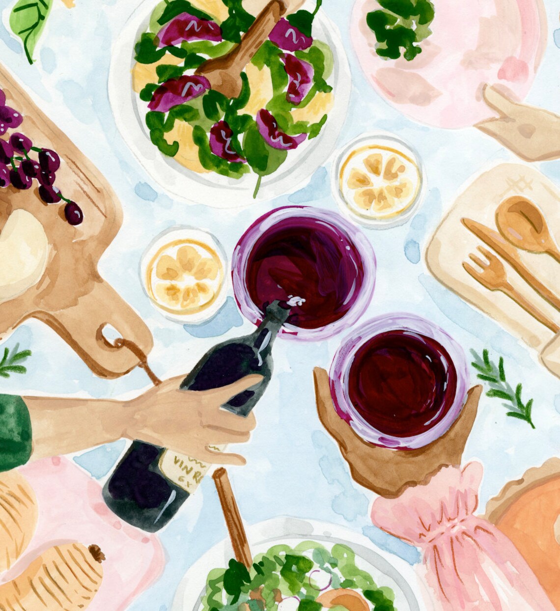 Dinner With Friends Thanksgiving Dinner Art Print - Image 3