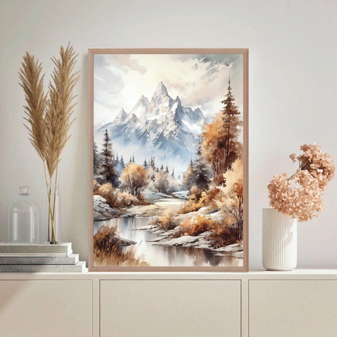 Grand Teton National Park USA Watercolor Poster - Image 3
