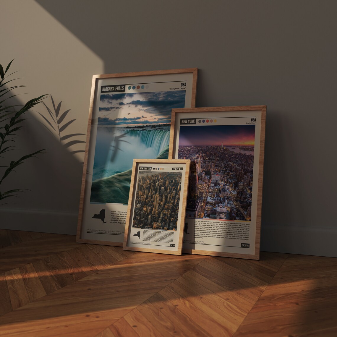 New York City Manhattan Aerial Skyline Big Apple Travel Poster - Image 4
