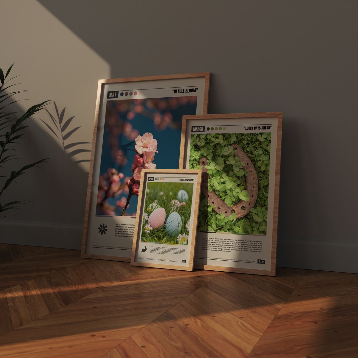 April A Season of Hope Pastel Easter Eggs in Green Spring Grass Poster - Image 3