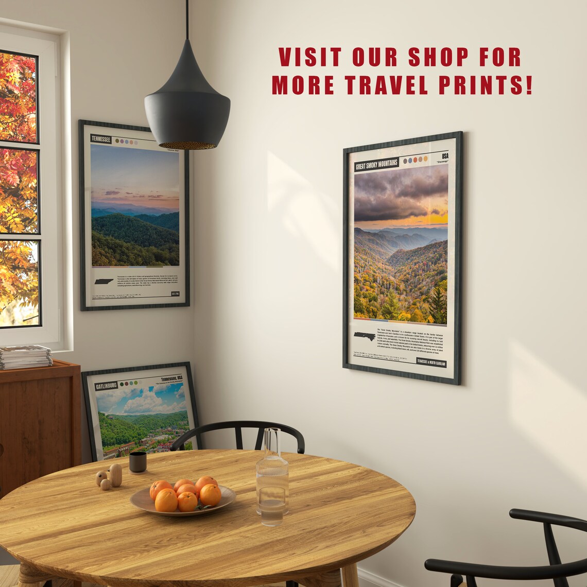 Great Smoky Mountains Travel Poster, Scenic Landscape - Image 6