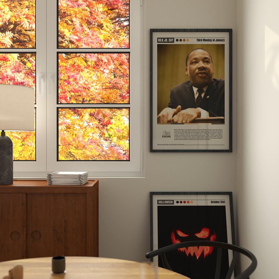 MLK Jr Day I Have a Dream Martin Luther King Jr Portrait Poster - Image 2