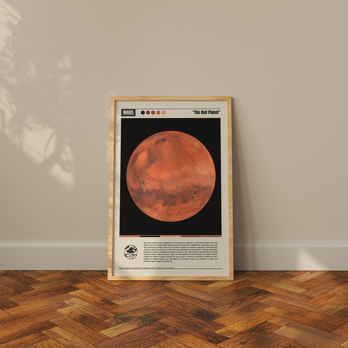 Mars Planet Art Print, Space & Astronomy Decor - Image 3