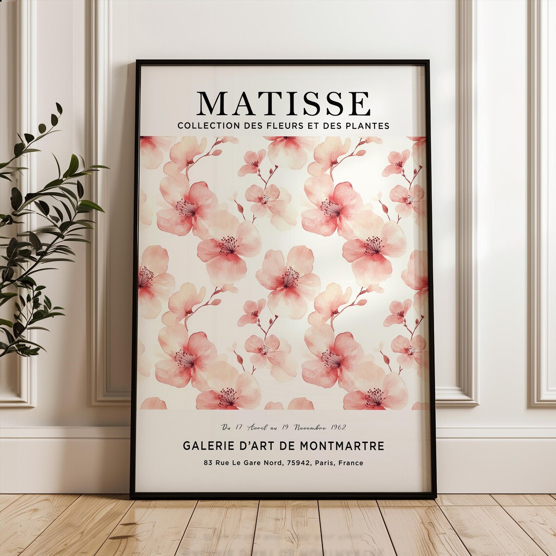 Henri Matisse Pink Flower Botanical Art Print