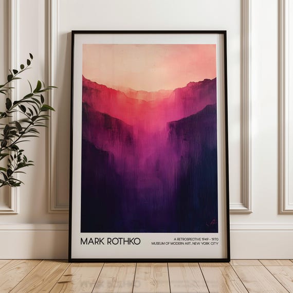 Mark Rothko Art Poster Modern Exhibition Abstract Living Room Decor Home Wall