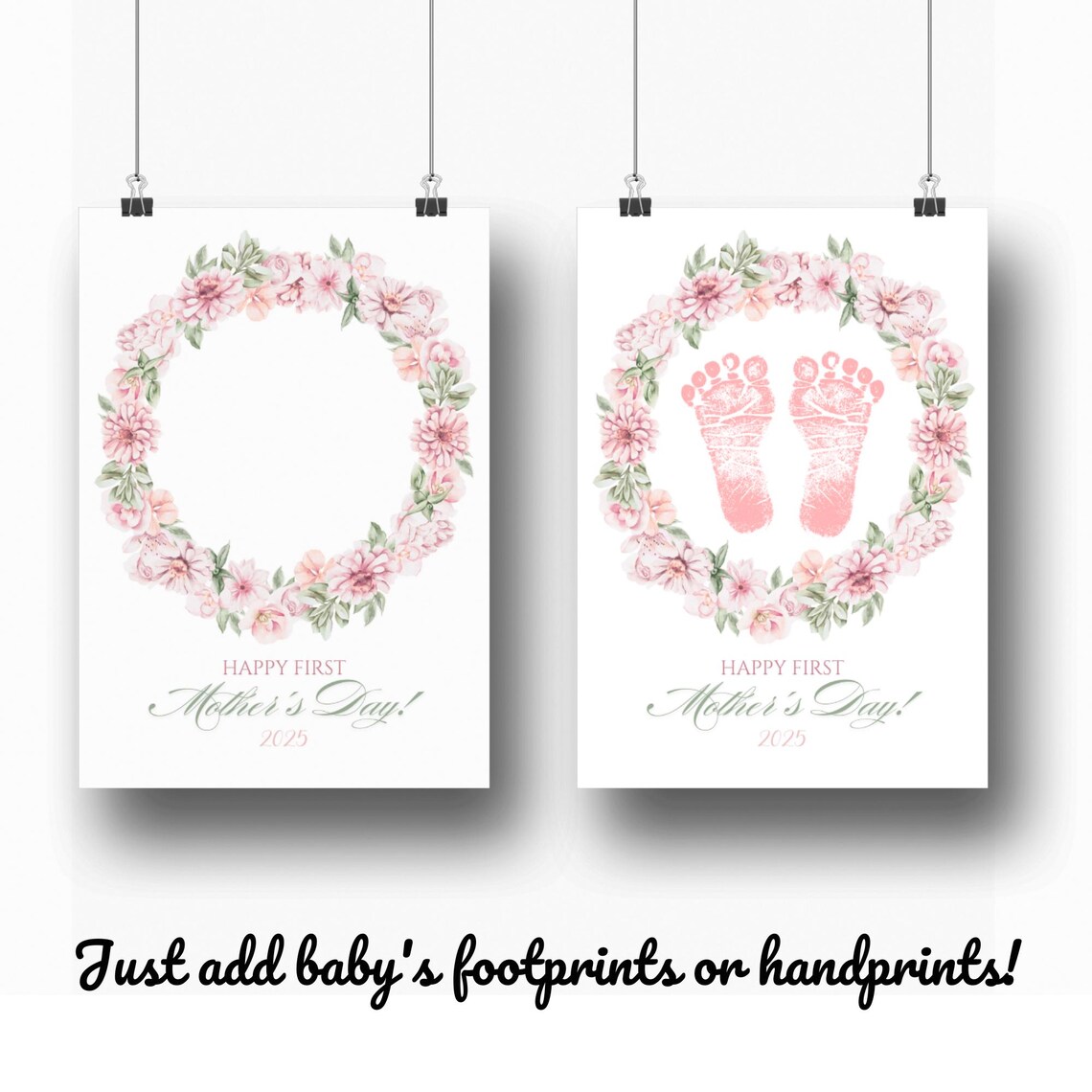 My First Mothers Day Footprint Art Print - Image 3